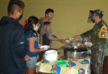 Instala el Ejército cocina comunitaria para familias afectadas por ‘Delta’