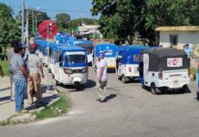 Protestan mototaxistas al sur de Mérida