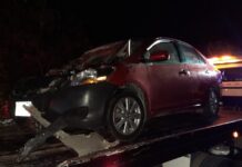 Ebrio conductor se incrusta debajo de un autobús al sur de Mérida