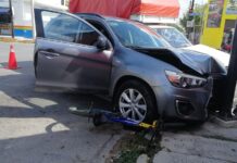 Salta de su bicicleta para que no lo aplasten en Circuito Colonias