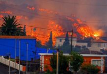 Erupción de volcán en España destruye al menos 100 casas