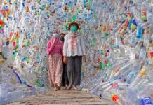 Crean en Indonesia un museo con residuos plásticos