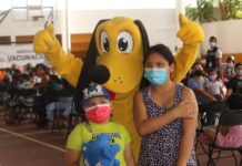 Niñas y niños del oriente se protegen del Covid con su primera dosis