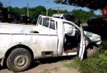 Cuatro heridos en brutal choque en la carretera Oxkutzcab-Muna