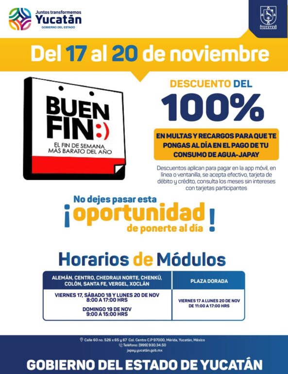 Japay anuncia 100% de descuento en multas y recargos