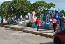 Multitud en cementerios de Mérida en los últimos días