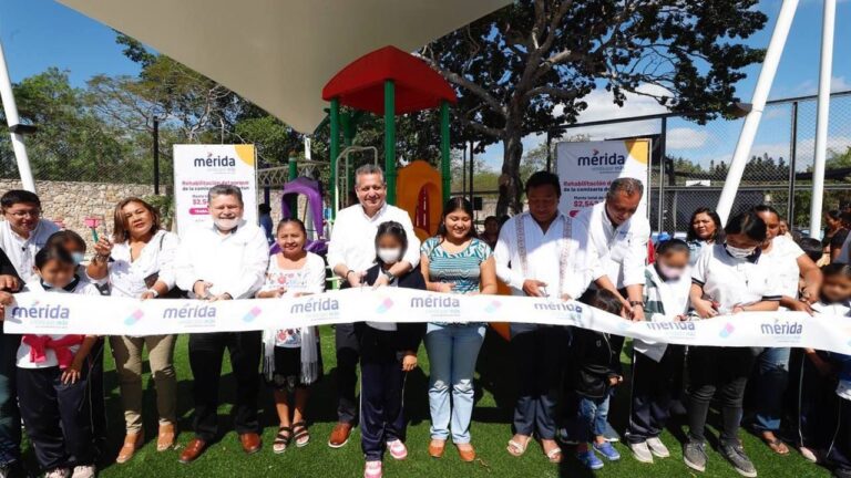 Concluye rehabilitación del parque en Tixcuytún
