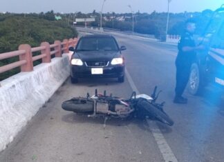 Fallece motociclista ebrio tras derrapar en Progreso