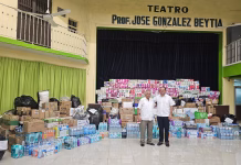 Burócratas estatales aportan 3 toneladas a estados damnificados