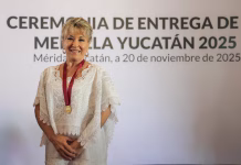 Maricarmen Pérez recibe la Medalla Yucatán 2025