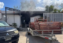 Explosión e incendio en negocio deja un lesionado