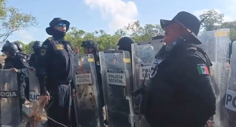 Ejidatarios de Ucú denuncian intimidación policial por tierras del Tren Maya de carga